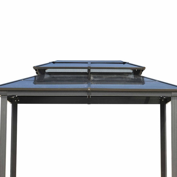 English Elm Outdoor Grill Gazebo 8X5Ft - Stylish Hardtop Bbq Shelter With Uv Protection, Storage Hooks & More! W765P269609-GIGA