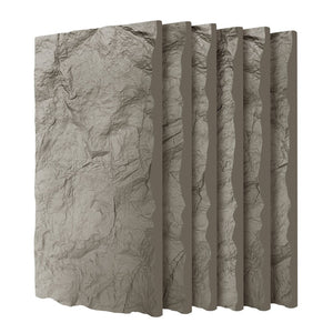 English Elm 3d Faux Rock Stone Polyurethane Wall Panels Lightweight Waterproof Interior Accent Set Light Grey W347P464223