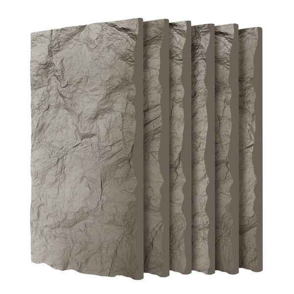 English Elm 3d Faux Rock Stone Polyurethane Wall Panels Lightweight Waterproof Interior Accent Set Light Grey W347P464223