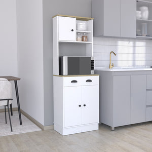 English Elm Albany Multicolor Kitchen Pantry with 3 Doors, Drawer & Adjustable Shelves — Appliance Ready B070P188855