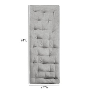 English Elm Poly Chenille Lounge Floor Pillow Cushion with Tufted Texture, Plush Polyester Fill, Travel Wrap Cozy Appeal Grey 12.99 L x 12.99 W x 27.95 H B03596312