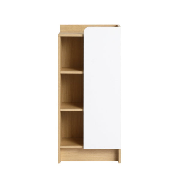 English Elm 16" Slim Wall Mounted Bathroom Cabinet Plywood Open Shelves Scandinavian Storage W3450P440622