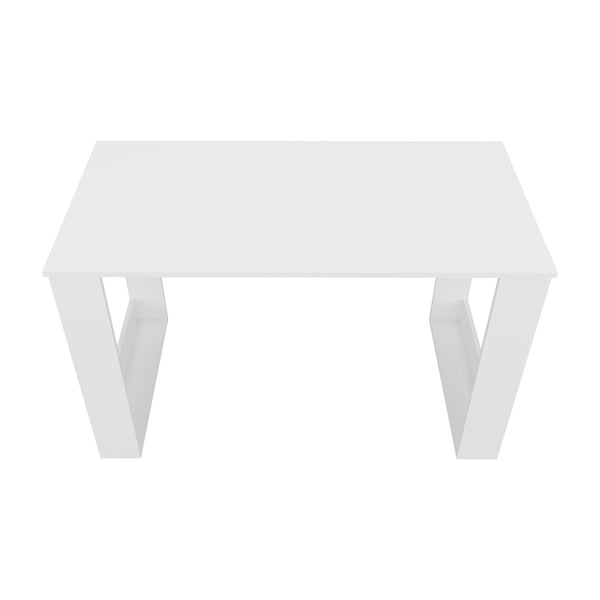 English Elm FM Gaming Desk Elite with Elevated Monitor Shelf for Ergonomic Setup, Spacious Surface and Durable Build White 52 L x 29 W x 3 H B128P283296