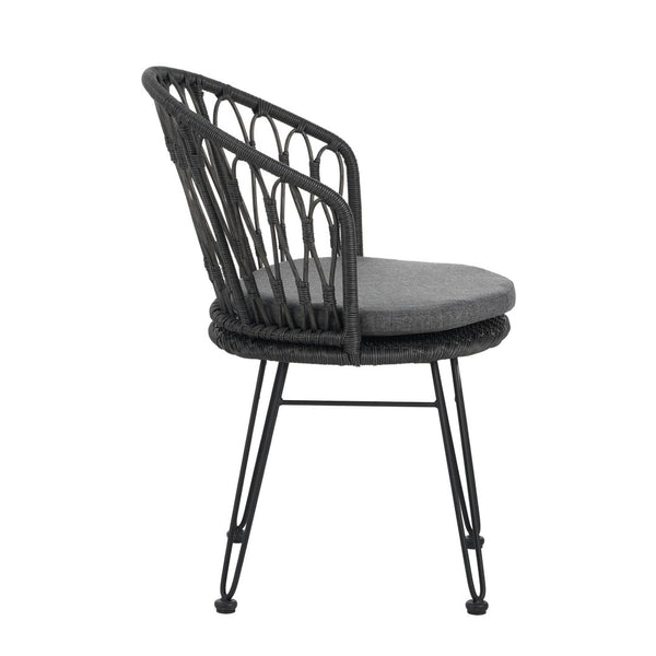 English Elm 9 Piece Outdoor Wicker Dining Set Seats 8 with Iron Frame Pe Rattan Patio Table N762S000016AAE