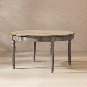 English Elm Colette Reclaimed Pine Round Dining Table Seats Four with Antique Two-tone Finish B2719P485500