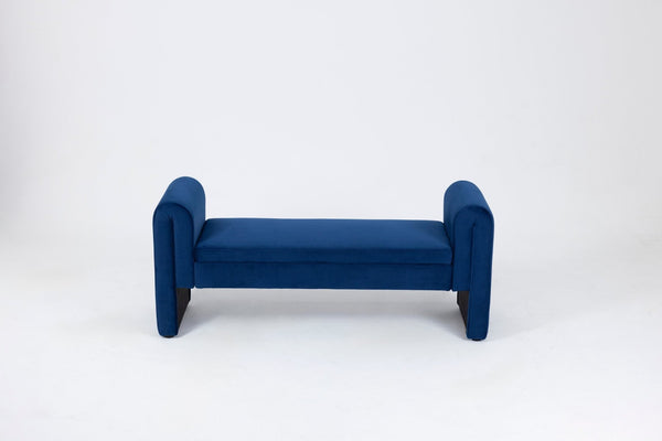 English Elm 60-inch Velvet Storage Bench Modern Minimalist Seating for Bedroom or Entryway W2795P411419