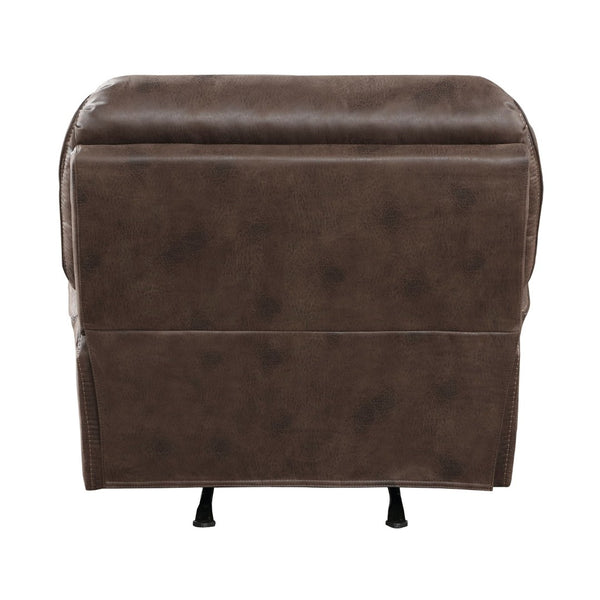 English Elm Plush Microfiber 3 Piece Reclining Sofa Set with Console Storage for Family Rooms Brown B011S01290