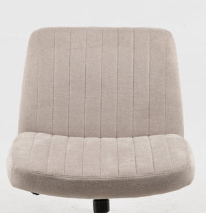 English Elm Cross Legged Office Chair - Stylish Armless Desk Chair With Ergonomic Support, Adjustable Height & Swivel B205P203800