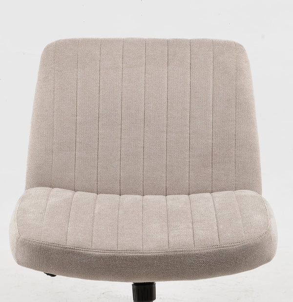 English Elm Cross Legged Office Chair - Stylish Armless Desk Chair With Ergonomic Support, Adjustable Height & Swivel B205P203800