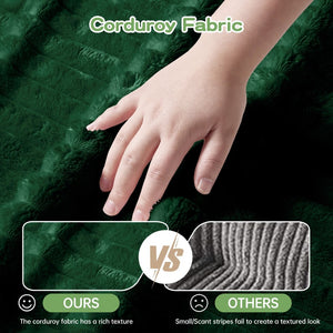 English Elm Slipcovered 2-Seater Sofa With 2 Ottomans - Versatile Corduroy Sleeper Sofa For Modern Living Spaces W3041S00141-GIGA