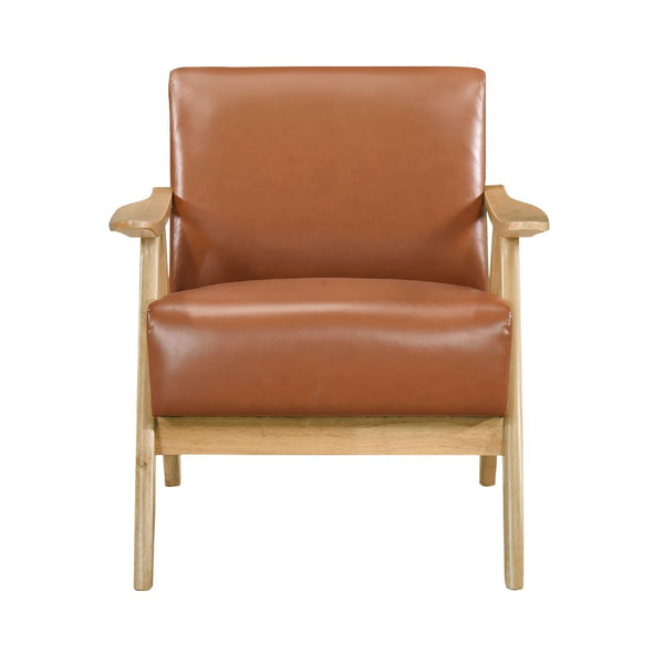 English Elm Indy Club Armchair Faux Leather Rubberwood Frame Mid-century Study Lounge Seating B056P417043