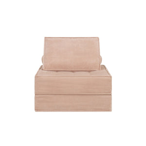 English Elm 33.4 Inch Modular Corduroy Lounge Chair with Spring Cushions for Compact Living Spaces Pink W3975P455221