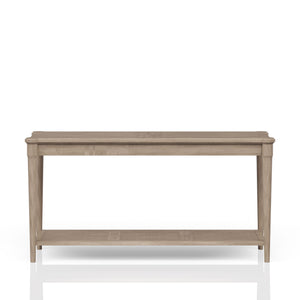 English Elm Sofa Sand Finish Console Table with Two Drawers and Lower Shelf, Solid Wood+MDF, Transitional Style B2699P218291