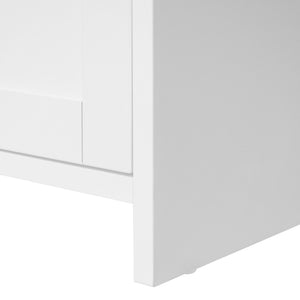 English Elm Hollow 2-Door 3-Drawer Wardrobe with Ventilated Hollow Pattern, Anti-Tip Safety, Floor Mats Included W688P276738