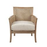 Madison Park Diedra Transitional Cane Armchair MP100-0386 Cream/Reclaimed Natural