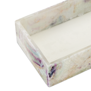 Fluorite Decorative Box - Iridescent Stone Storage with Unique Color Variations for Modern Spaces