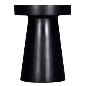 English Elm Glam FSC-Certified Mango Wood End Table 16" Round Top Pedestal 21" Height Black Finish Accent B2741P286135