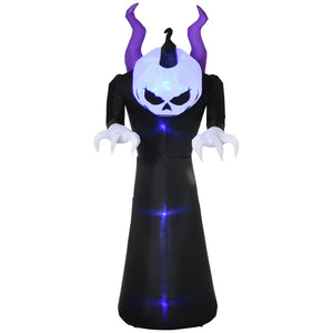 English Elm Halloween Skeleton Reaper Inflatable Yard Decor with Led Lighting Waterproof Lawn Display T3971P382674