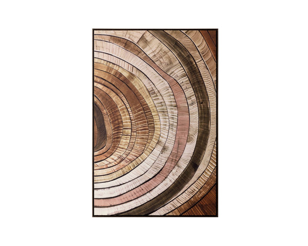 Sunpan TURNING POINT III - 40" X 60" Abstract Art with Bronze Floater Frame for Modern Biophilic Spaces A0430