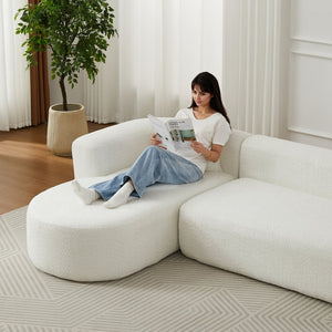 English Elm [video]109.4" Chenille Cloud Sectional Sofa Sink-in Foam L-shape Couch for Modern Living W3505S00051