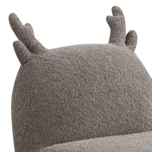 English Elm Westino Deer Shaped Kids Accent Chair Chenille Upholstered Woodland Playroom Seat Brown B2749P413206