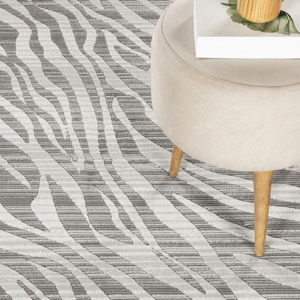 English Elm Geometrix Modern Gray Area Rug 5'3" X 7'3" - Soft, Durable, Stylish For High-Traffic Homes! B186P316829