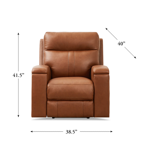 English Elm Venice Premium Power Headrest Zero Gravity Recliner Brown Leather, Memory Foam, Pocket Coil Comfort B2705P338106