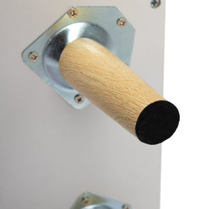 English Elm 2 Bedside Cupboard with Drawer and Shelf, White Nightstand with Pine Legs, Compact 15.75"L x 12"W x 21.5"H, Modern Storage Solution W2181P357561