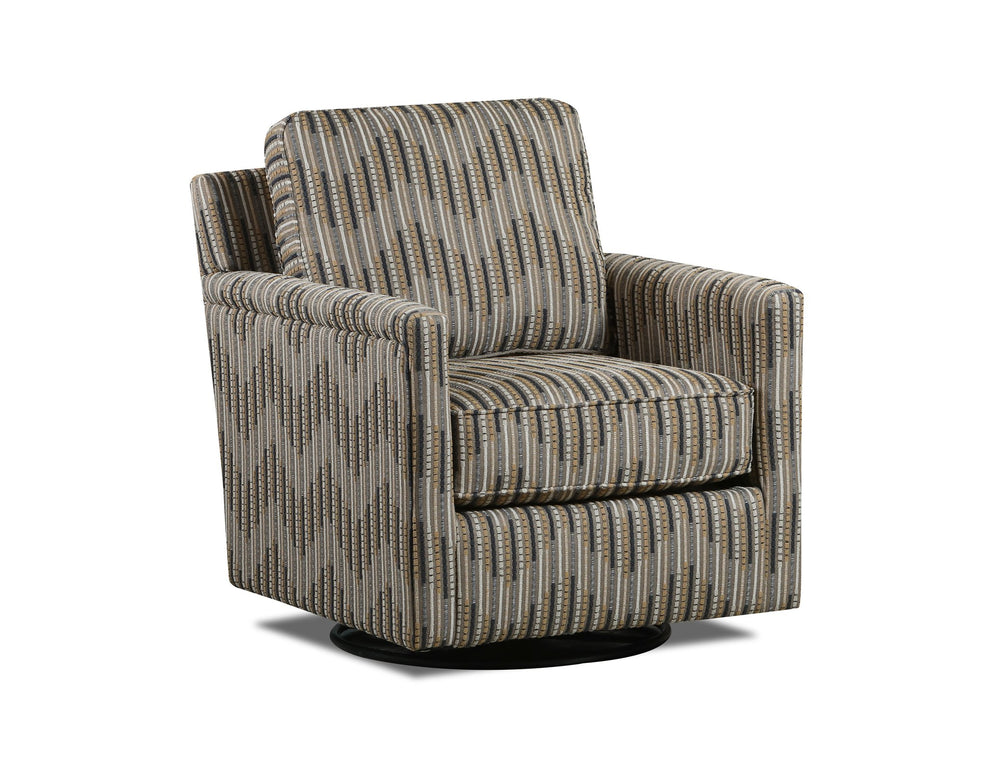 Fusion Silversmith Coffee Collage Swivel Glider Chair - Stylish, Reversible Cushions & 360-degree Motion Multi Ws ,2% Polyester,98% Polypropylene 21-02g Collage Coffee Swivel Glider