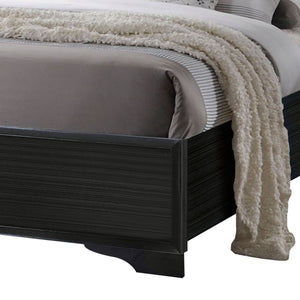 English Elm Black Twin Panel Bed With Glamorous Sparkling Inlay For Stylish And Compact Bedroom Spaces B062S00582