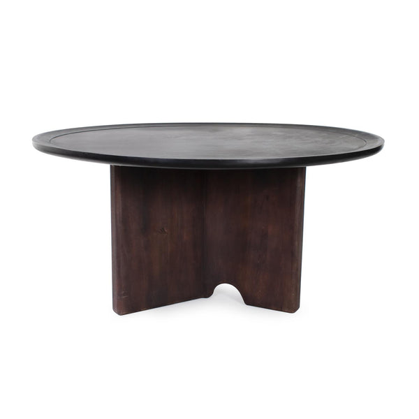 Howard Elliott Rounded Mango Wood Tray Dining Table With Elegant Design And Unique Split Legs For Every Space Brown Wood 210006-howard-elliott