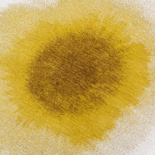 Louis de Poortere Meditation Collection Drop Low Pile Area Rug with Bold Artistic Motif for Modern Interiors Gold Moss 7'10 x 11'2 120177