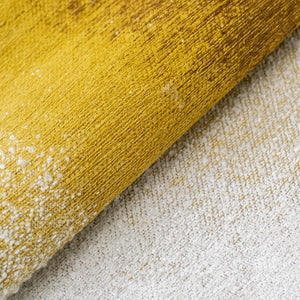 Louis de Poortere Meditation Collection Drop Low Pile Area Rug with Bold Artistic Motif for Modern Interiors Gold Moss 7'10 x 11'2 120177