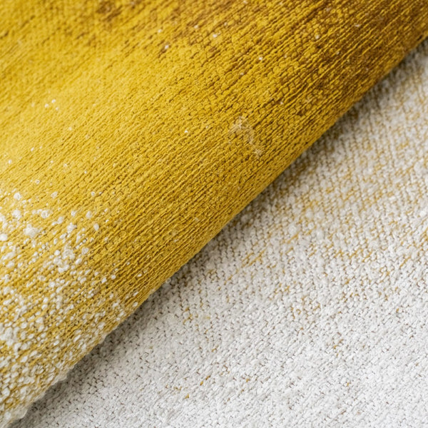 Louis de Poortere Meditation Collection Drop Low Pile Area Rug with Bold Artistic Motif for Modern Interiors Gold Moss 7'10 x 11'2 120177