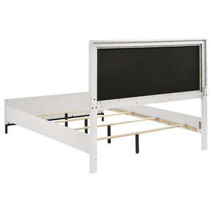 English Elm Taraval Queen Bedroom Set with Diamond Tufted Headboard and Six Drawer Dresser B062S01672