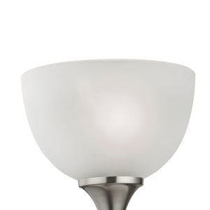 Thomas Lighting Bristol Lane Transitional Wall Sconce with Dome Glass Shade for Bathroom or Hallway Nickel 2101WS/20