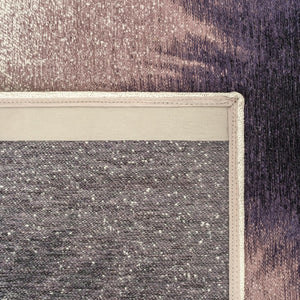 Louis de Poortere Meditation Collection Drop Low Pile Area Rug with Bold Artistic Motif for Modern Interiors Purple Smoke 6'7 x 9'2 120187