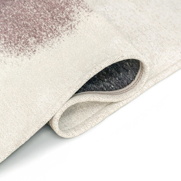 Louis de Poortere Meditation Collection Drop Low Pile Area Rug with Bold Artistic Motif for Modern Interiors Purple Smoke 6'7 x 9'2 120187