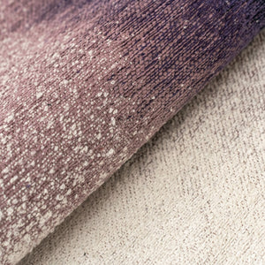 Louis de Poortere Meditation Collection Drop Low Pile Area Rug with Bold Artistic Motif for Modern Interiors Purple Smoke 6'7 x 9'2 120187