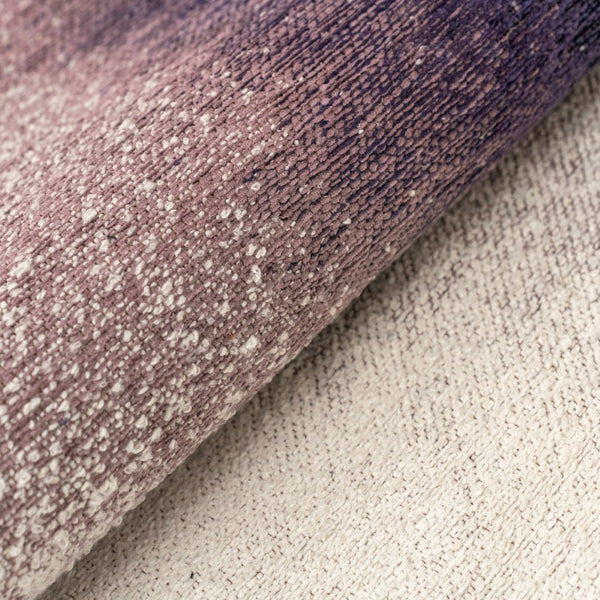 Louis de Poortere Meditation Collection Drop Low Pile Area Rug with Bold Artistic Motif for Modern Interiors Purple Smoke 6'7 x 9'2 120187