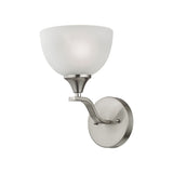 Thomas Bristol Lane 6'' Wide 1-Light Vanity Light- Brushed Nickel with White Glass