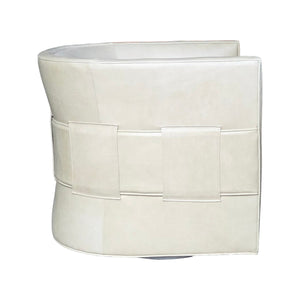 Olivia + Quinn Wynn Swivel Chair: Luxurious Leather Comfort With Elegant Detailing For Stylish Living Spaces Kudos Khaki Leather,Foam,Wood 2102_Kds1002