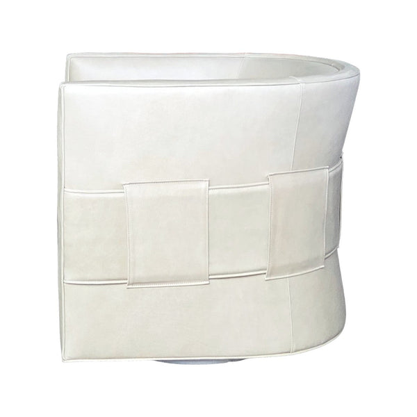 Olivia + Quinn Wynn Swivel Chair: Luxurious Leather Comfort With Elegant Detailing For Stylish Living Spaces Kudos Khaki Leather,Foam,Wood 2102_Kds1002