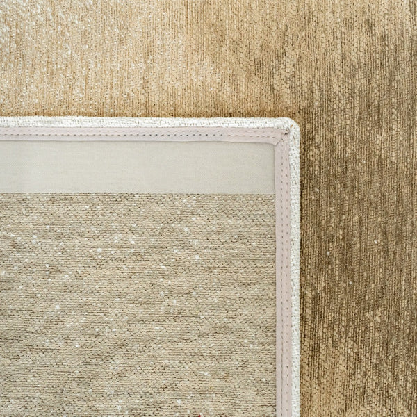 Louis de Poortere Meditation Collection Drop Low Pile Area Rug with Bold Artistic Motif for Modern Interiors Fawn 9'2 x 12'10 120211