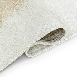 Louis de Poortere Meditation Collection Drop Low Pile Area Rug with Bold Artistic Motif for Modern Interiors Fawn 9'2 x 12'10 120211