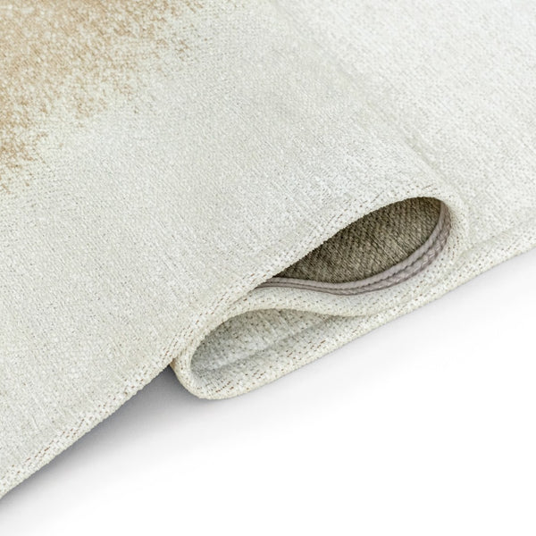 Louis de Poortere Meditation Collection Drop Low Pile Area Rug with Bold Artistic Motif for Modern Interiors Fawn 9'2 x 12'10 120211