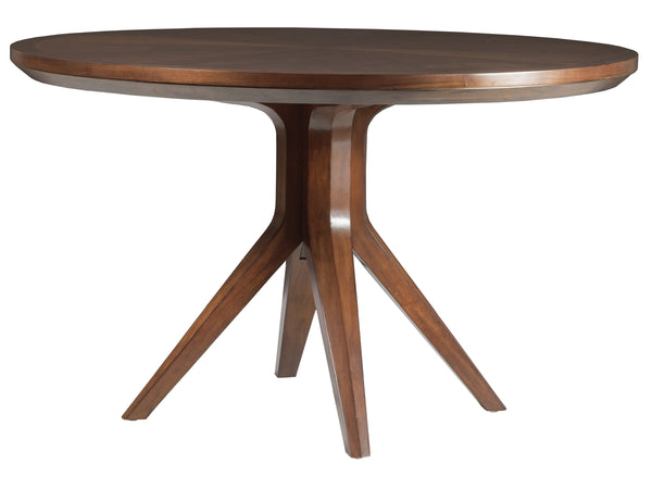 Lexington Artistica Home Beale Round Dining Table - Exquisite Walnut Veneer With Signature Design For Timeless Elegance Warm Brown Mahogany Wood 2104-870c