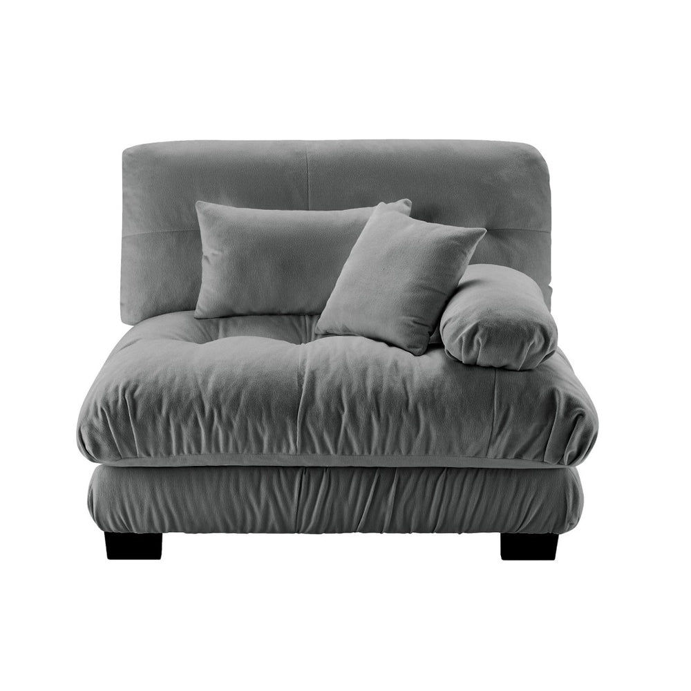 English Elm 27 Modular Rsf Chenille Sofa Unit with Accent Pillows for Flexible Living Room Seating W714P253481