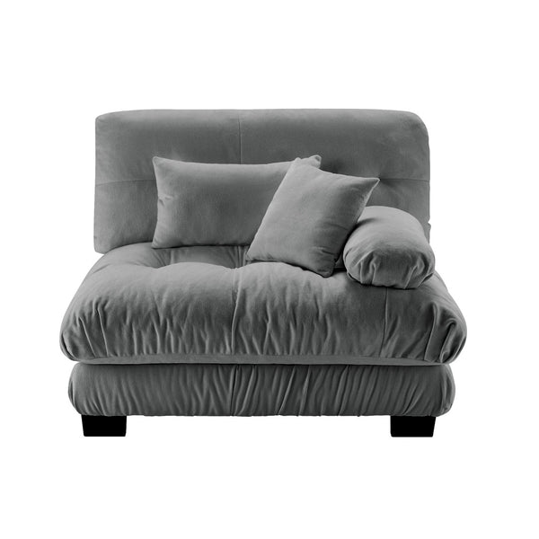 English Elm 27 Modular Rsf Chenille Sofa Unit with Accent Pillows for Flexible Living Room Seating W714P253481