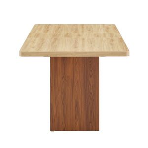 English Elm An Extendable Mdf Dining Table with Open Shelf Storage Seats up to Eight Walnut,Wood W1151S04624